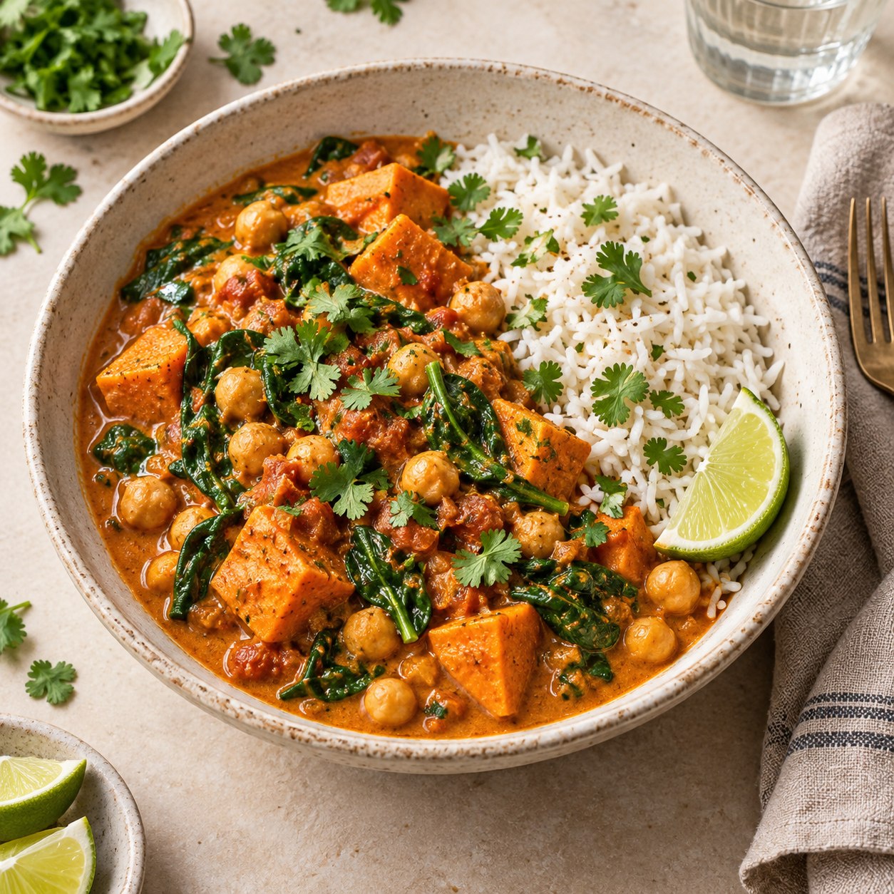 Chickpea & sweet potato curry