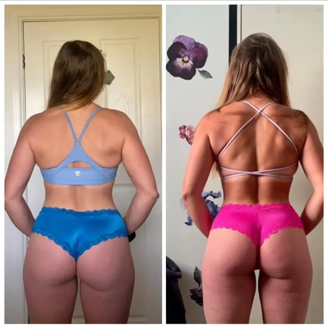 Dani's 8-week back-facing body recomposition comparison